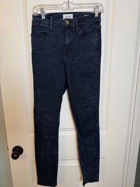 Frame Acid Wash Le High Skinny Stretch Jean